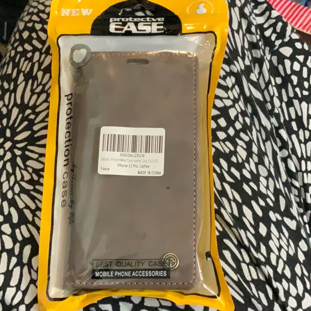 Protective Coffee Colored Leather Wallet Case for iPhone 11 Pro - New in Package